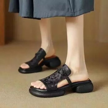 Женские сандалии из натуральной кожи в римском стиле, тапочки, женская летняя уличная обувь, верхняя одежда, плоские плетеные мягкие кожаные шлепанцы для женщин 35 абрикосовый