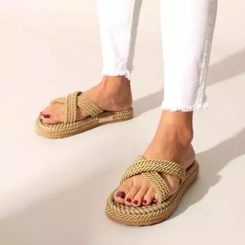 Женские сандалии из норки Rope Rope