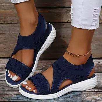 Женские сандалии, классические летние Sandalias Mujer, повседневная обувь на плоской подошве для женщин, летняя обувь с мягкой подошвой, роскошные женские сандалии 36