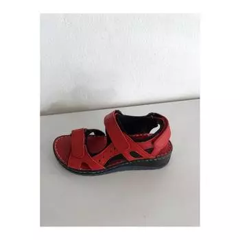 Женские сандалии Красные сандалии из натуральной кожи Новые летние удобные дышащие повседневные качественные стильные легкие сандалии