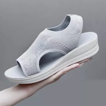 Женские сандалии, легкая обувь на танкетке для женщин, летние сандалии, обувь на платформе с каблуком, Sandalias Mujer, повседневная летняя обувь 37