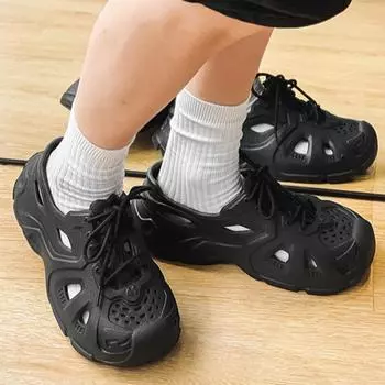 Женские сандалии летние новые модные пляжные водонепроницаемые пенные беговые спортивные дизайнерские мужские сандалии Hollow Garden White 37 хаки