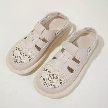 Женские сандалии Летние туфли на платформе Женские роскошные сандалии Дизайнерская обувь Натуральная кожа Дышащие плоские повседневные женские сандалии 35