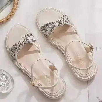 Женские сандалии, модная женская обувь среднего размера, эспадрильи, сабо на платформе с открытым носком и кексами на каблуке, обувь для девочек средней роскоши, новинка 40 бежевый