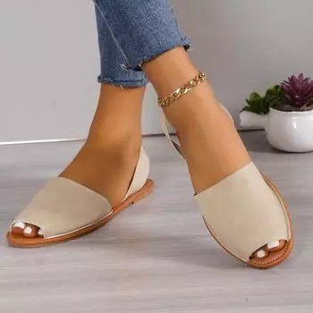 Женские сандалии, модные новые летние туфли на плоской подошве с открытым носком, повседневная обувь для банкетов, женские слипоны, повседневная обувь, большие размеры 43, Zapatos Mujer 38