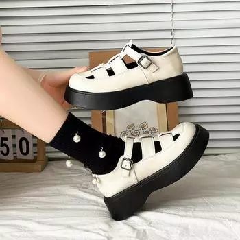 Женские сандалии Мягкие женские удобные сандалии с мягкой строчкой Женская пляжная обувь Женская обувь Босоножки на высоком каблуке и платформе 35 чёрный