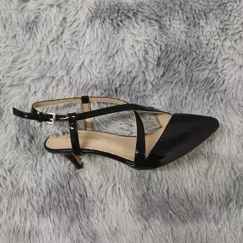 Женские сандалии на низком каблуке 5 см с острым носком и пряжкой с перекрестным ремешком, пикантные сандалии, туфли-лодочки с открытой пяткой, вечерние свадебные модельные туфли на высоком каблуке 35 белый