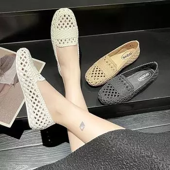 Женские сандалии на плоской подошве. Универсальная летняя повседневная дышащая пляжная обувь с вырезами на мягкой подошве для медсестер. 36 белый