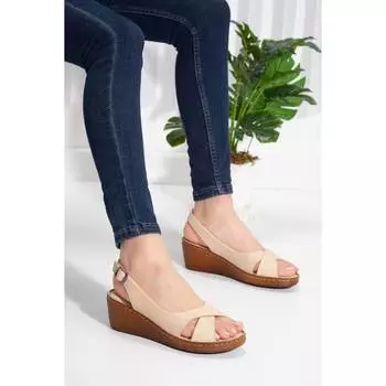 Женские сандалии на танкетке Обувь Новые летние удобные дышащие повседневные качественные стильные легкие сандалии