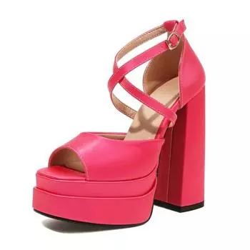 Женские сандалии на танкетке, роскошные осенне-летние роскошные яркие полые туфли на платформе на массивном каблуке, туфли-лодочки, дизайнерская женская обувь 36