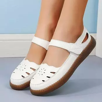 Женские сандалии на танкетке с застежкой спереди, модные, модные, все новое, дышащие, на танкетке, для ходьбы, женская пляжная обувь 35