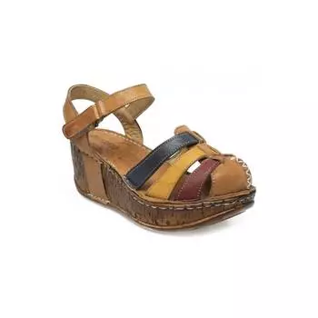 Женские сандалии на высокой подошве с закрытым носком Комфортные повседневные сандалии в качественном стиле Легкие сандалии