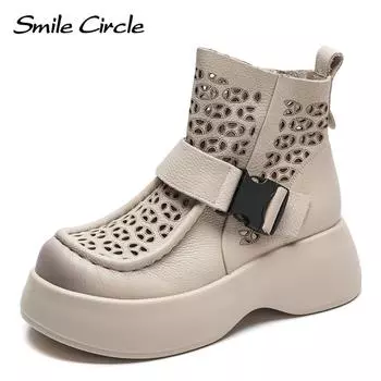 Женские сандалии на высоком каблуке с высоким берцем в стиле ретро, одиночные туфли, повседневная женская обувь в римском стиле 35 бежевый