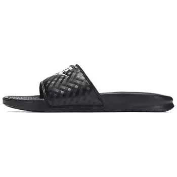 Женские сандалии Nike JDI Benassi Slides Black Diamond Pattern, белые 343881-011
