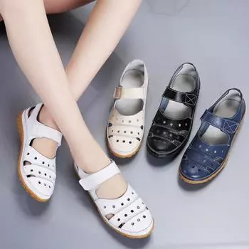 Женские сандалии, новая обувь на плоской подошве, модные летние сандалии, нескользящая пляжная обувь, мягкая удобная обувь для прогулок на открытом воздухе, для отдыха 35 чёрный