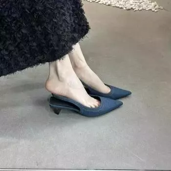 Женские сандалии Новые летние туфли для женщин Босоножки с острым носком на тонком высоком каблуке Босоножки с эластичной резинкой Sandalias De Mujer 35