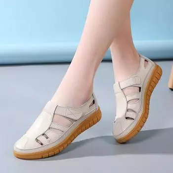 Женские сандалии Новые летние женские сандалии Удобные балетки Прогулочные сандалии Пляжная обувь Женская обувь sandalias de mujer 35 белый