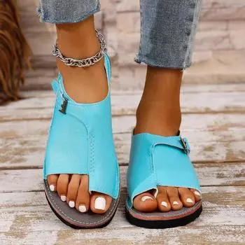 Женские сандалии Новые плоские ретро с открытым носком Дизайнерские брендовые повседневные пляжные женские сандалии Большие размеры 35-43sapatos Femininos 35