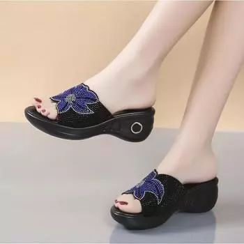 Женские сандалии, пляжные тапочки, летние женские дышащие сандалии с открытым носком, легкая повседневная обувь без шнуровки 35 золотой