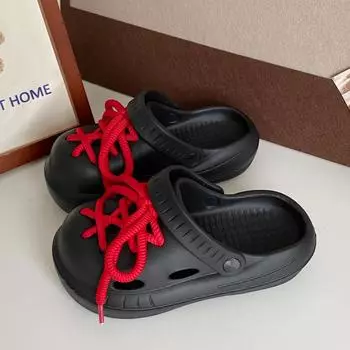 Женские сандалии повседневные домашние на шнуровке удобные пляжные милые допаминовые модные женские тапочки 39