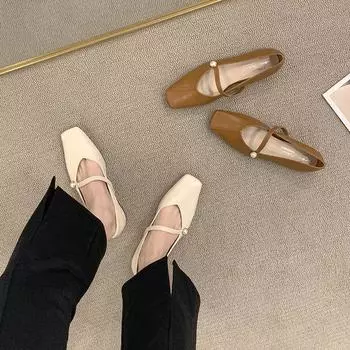 Женские сандалии с квадратным носком, сандалии из искусственной кожи, офисные повседневные сандалии, деловые офисные сандалии 40 чёрный