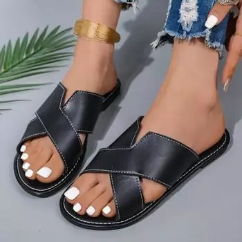 Женские сандалии с открытым носком, босоножки на танкетке, летняя обувь на платформе, женские сандалии на каблуке, элегантные шлепанцы, летняя обувь 36 чёрный