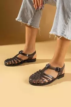 Женские сандалии с прозрачной пряжкой 74-12-24ZSim