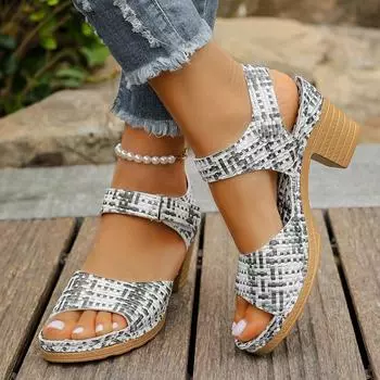 Женские сандалии с прямым ремешком на пряжке, противоскользящие, с открытым носком, новые летние модные разноцветные сандалии для активного отдыха De Mujer 36
