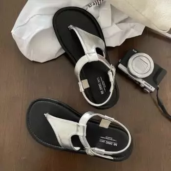 Женские сандалии с пряжкой Удобные женские туфли на плоской подошве Мягкая пляжная обувь Легкие сандалии Универсальные сандалии Zapatos Para Mujeres 35