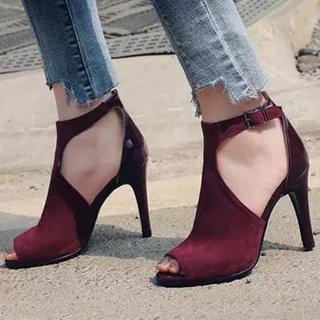 Женские сандалии с ремешком на щиколотке, пикантные удобные ботинки на шпильке с открытым носком, удобные ботинки для джазовых танцев, модная женская обувь, лето 43 34 чёрный