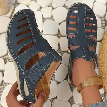 Женские сандалии, сандалии без шнуровки на каблуке, летняя обувь на танкетке, женские шлепанцы, босоножки на каблуке, обувь на танкетке Zapatos Mujer, летняя обувь 36