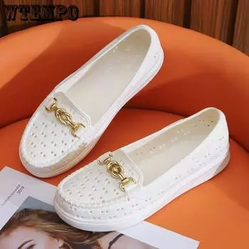 Женские сандалии, сандалии на мягкой подошве из ЭВА, женская нескользящая рабочая обувь с защитой от запаха, очень мягкая летняя обувь для медсестер 36 чёрный