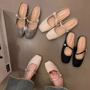 Женские сандалии. Сандалии на плоской подошве с полуподдержкой. Одинарные туфли для женщин. Лето 2024 года. Новый стиль для внешней одежды. Модные сандалии. 35 белый