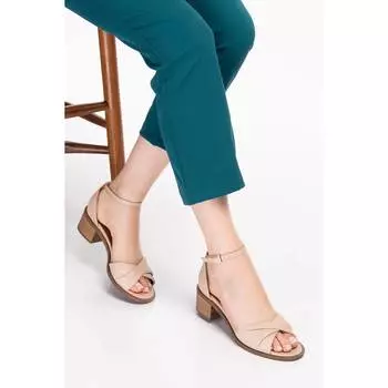 Женские сандалии Talia Beige из натуральной кожи Комфортные повседневные качественные стильные легкие сандалии