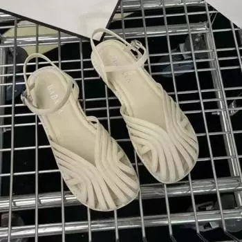 Женские сандалии в римском стиле, новые летние лаконичные сандалии на плоской подошве, обувь для женщин Sandalias De Mujer 35