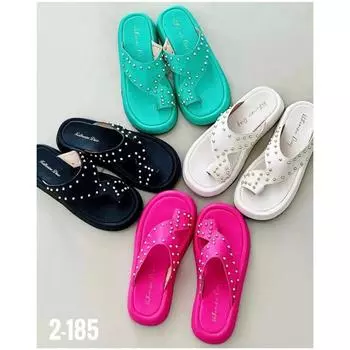 Женские сандалии в римском стиле, женские шлепанцы с заклепками, женская летняя кожаная пляжная обувь, женские сандалии на платформе 43 розы красного