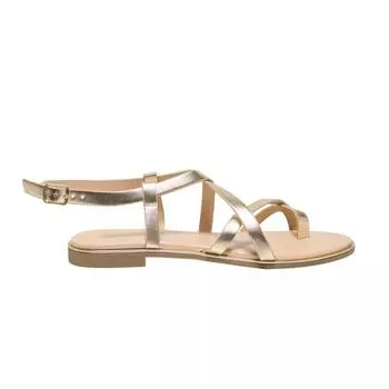Женские сандалии золотистого цвета с пряжкой ONLY 36 золотой