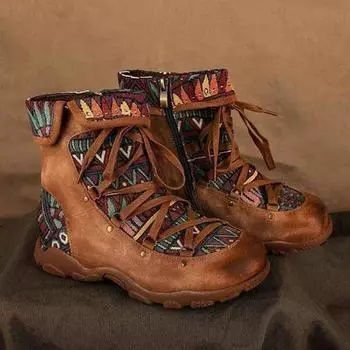 Женские сапоги Bohemia Martin Boots Женские ботильоны Женская зимняя обувь Женские ботинки на шнуровке 43 красный