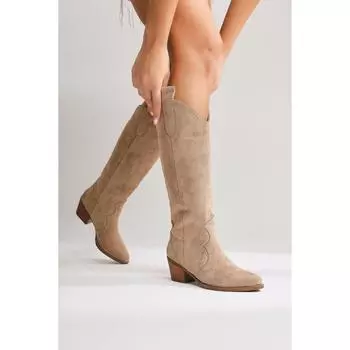 Женские сапоги до колена в западном стиле