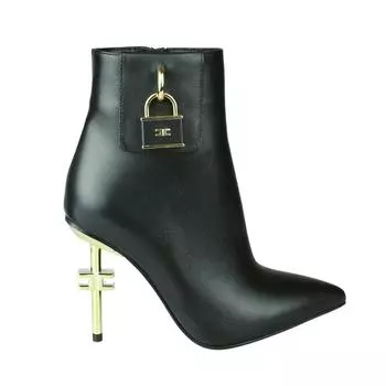 Женские сапоги из натуральной кожи на высоком каблуке