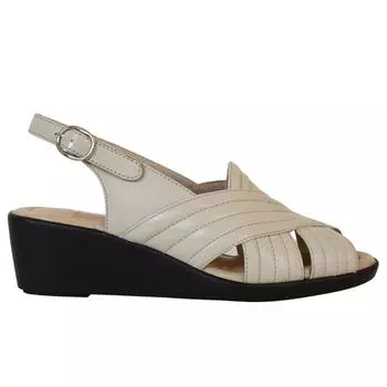 Женские сапоги из натуральной кожи на танкетке