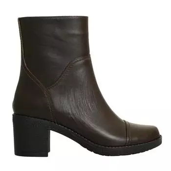 Женские сапоги из натуральной кожи на высоком каблуке