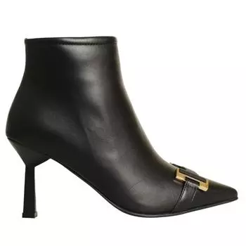 Женские сапоги из натуральной кожи на высоком каблуке