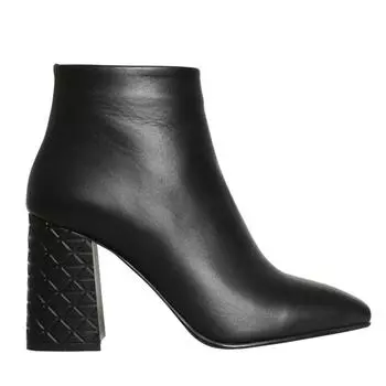 Женские сапоги из натуральной кожи на высоком каблуке