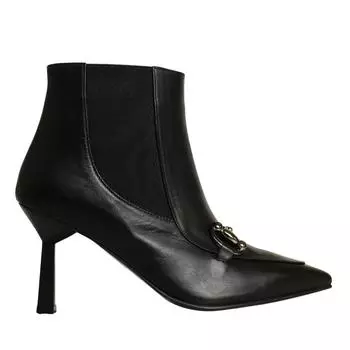 Женские сапоги из натуральной кожи на высоком каблуке