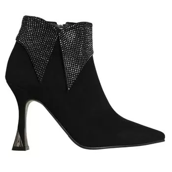 Женские сапоги из натуральной кожи на высоком каблуке