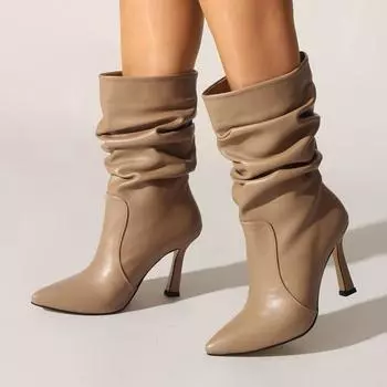 Женские сапоги из норковой кожи