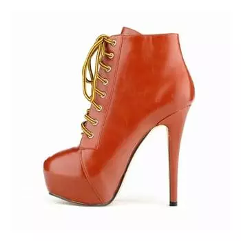 Женские сапоги, модные, сексуальные, 14 см, с круглым носком, на тонком высоком каблуке, на платформе, короткие ботильоны, элегантная обувь на осень-зиму, размер плюс 43 35