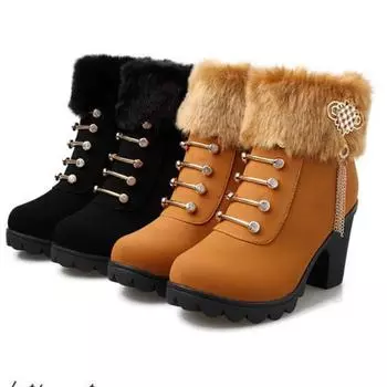 Женские сапоги на очень высоком каблуке с боковой молнией и бахромой на платформе Женская обувь 37 чёрный