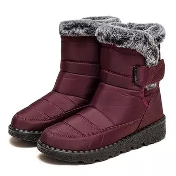 Женские сапоги Новые зимние сапоги для женщин Зимняя обувь на низком каблуке Меховые сапоги Mujer Зимние сапоги до середины икры Женская элегантная обувь Женская 36